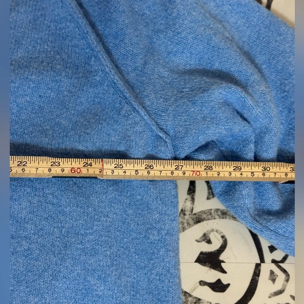 Aerie Oversized Blue unREAL V-Neck Baggy Collared Polo Sweater - Large - Picture 15 of 16